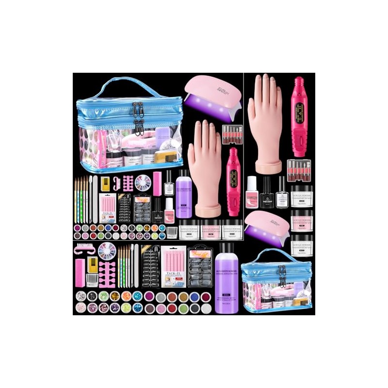 Nail Kit for Beginners with Everything: Professional Acrylic Powder Liquid