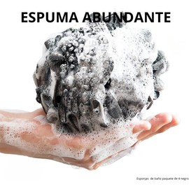 Triko Juego de 4 Esponjas de Baño para Regadera, Esponja para Baño para Mujeres y Hombres, Estropajo para cuerpo, Exfoliante corporal para Ducha