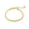 JSEA 4 5mm Stainless Steel Chain Bracelet Twist Rope Bracelet