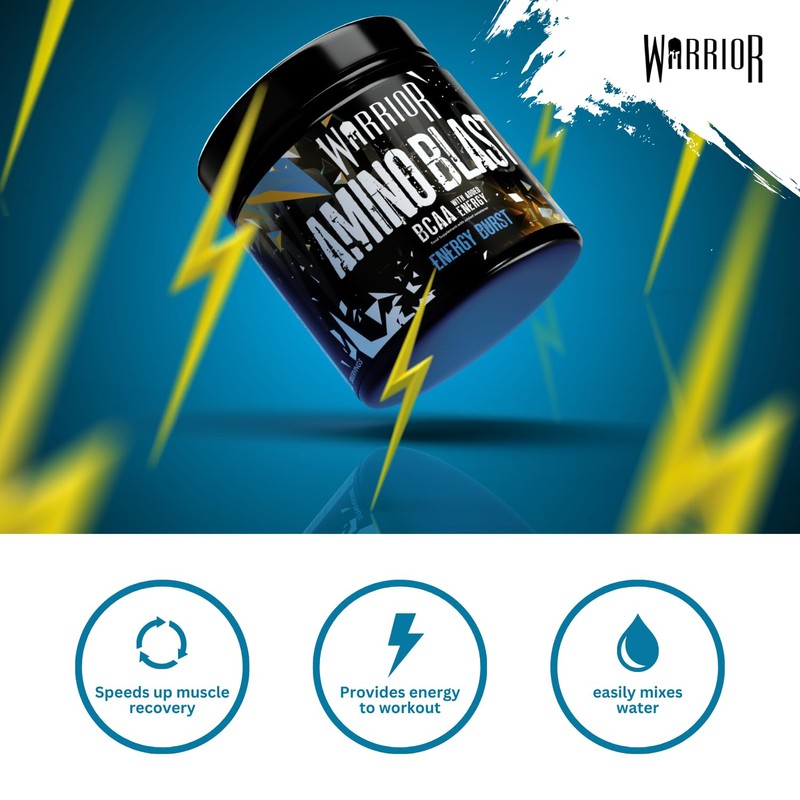 Warrior Amino Blast BCAA Powder 270g – Fruit Salad Flavour,