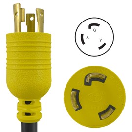Conntek RUL630PR-025 25-Feet 10/3 30-Amp 250-volt L6-30 Anti-Weather, Oils, Acids and Chemicals Rubber Locking Extension Cord