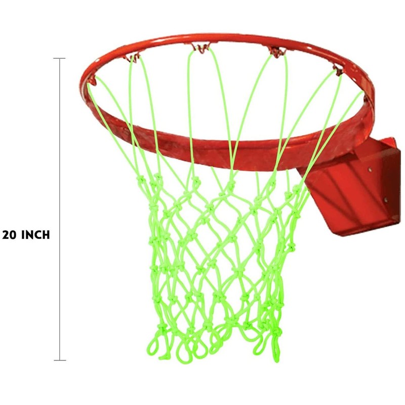WANGCL Glow in The Dark Basketball Net Outdoor 12 Loops