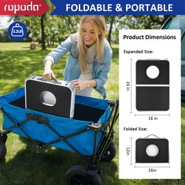 ROPODA Portable Cornhole Board Set, 24 x 16 in Corn Hole Games for Adults with 8 Bean Bags, Lightweight Aluminum Alloy Edging Cornhole Set for Outdoor Games,Beach and Tailgates.