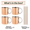 Moscow Mule Mugs Set of 4 15 oz Copper Mugs
