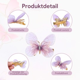 Pack of 18 Butterfly Hair Clips Girls, Children's Hair Accessories Girls, Hair Accessories for Girls Children, Butterfly Hair Clip Small (Blue)