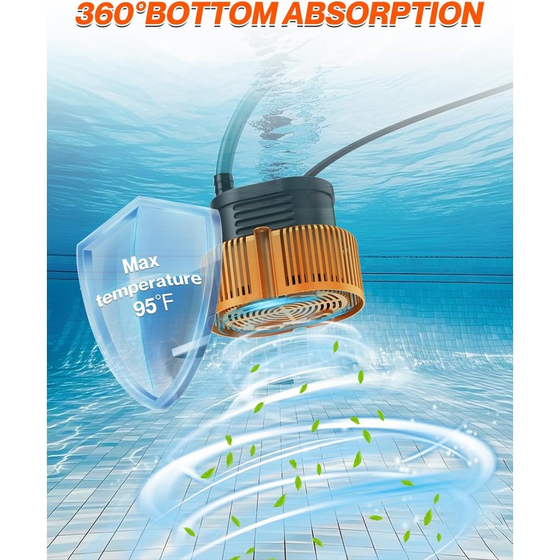 Pool Cover Pump above Ground - Submersible Water Sump Pump