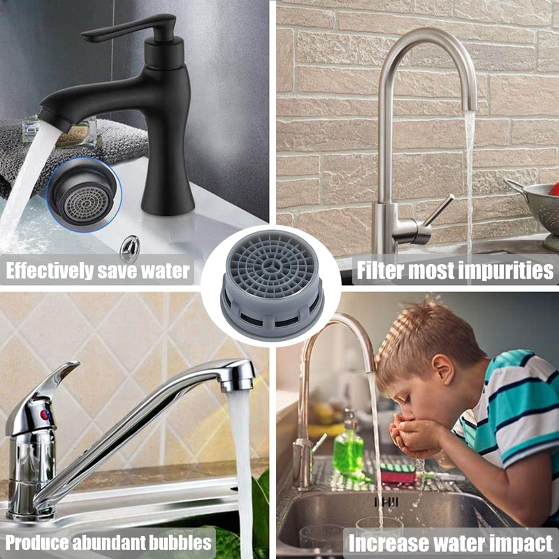 BOETOADG Faucet Aerator, 1.5 GPM Flow Restrictor Plug-In Faucet Aerator