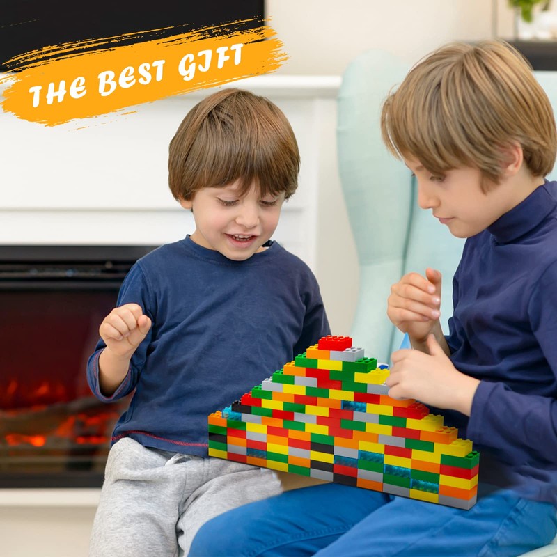 2x4 Building Bricks 320 Pieces, Lime Bricks Bulk Kit, Basic