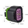 BOLUOYI 8 Pin Way Waterproof Electrical Connector Plug Wire Cable