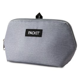 PackIt Freezable Snack Bag, Gray Fog, Built with EcoFreeze® Technology, Foldable, Reusable, Zip Closure, Designed for Keeping Snakcs Fresh On The Go, and Adults of All Ages