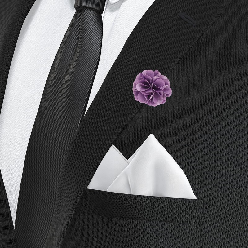 PATIKIL Flower Boutonnieres Pin, 1 Pcs Lapel Pin for Men