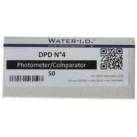 DPD #4 Tablet Reagent for PoolLab 1.0 & 2.0 - Active Oxygen Measurement Reagent (0.0-30.0 mg/l (ppm)) - Shelf Life: 2 Years - 50 Tablets (TbsPD450)