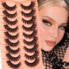 Fluffy Lashes Russian Strip Eyelashes Cat Eye False Lashes D