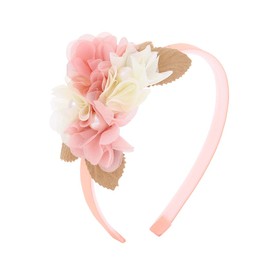 IYOU Prinzessin Stirnband Rosa Blumen Haarbänder Geburtstag Party Hochzeit Haarschmuck für Mädchen