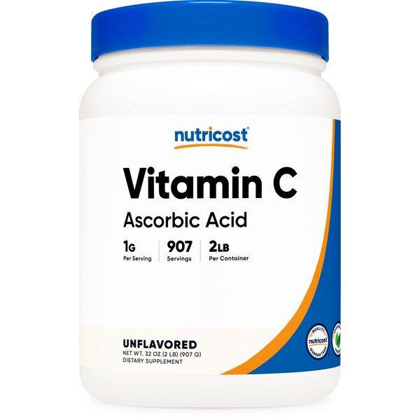 Nutricost Ascorbic Acid Powder (Vitamin C) 2 LBS - Gluten Free, Non-GMO