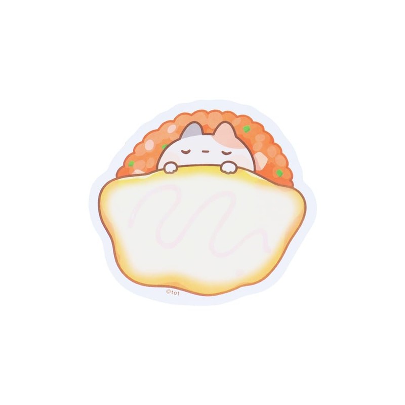 Sunstar Stationery S2846632 Zundo-Neko Sticky Notes, Die Cut, Omurice