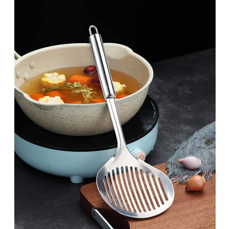Tenta tenta kitchen Solid Stainless Steel Spider Strainer Skimmer Ladle