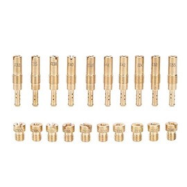 Carburetor Main Jet Kit, Metal 10 Pcs Slow Pilot Jets and 10Pcs Carburetor Main Jets Set, Replacement for Keihin PWK CVK Type PE Carburetor, OKO CVK Main Jet, Slow Pilot Jet