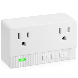 Power Failure Alarm with 2 Socket,80-110dB Adjustable Freezer Alarm with 4 Siren,Power Loss Alert with LED Indicator,Blackout Alert for GFI/GFCI Trips,Refrigerator,Aquarium Air Pump