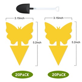 40 Pack Fungus Gnat Traps for House Indoor, Fungus Traps Fruit Fly Traps for Indoors Gnats Sticky Traps for Plants Yellow Sticky Traps for Gnats