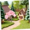 Ipetboom 10pcs Miniature Tree Pink Flower Decoration with Cherry Blossom