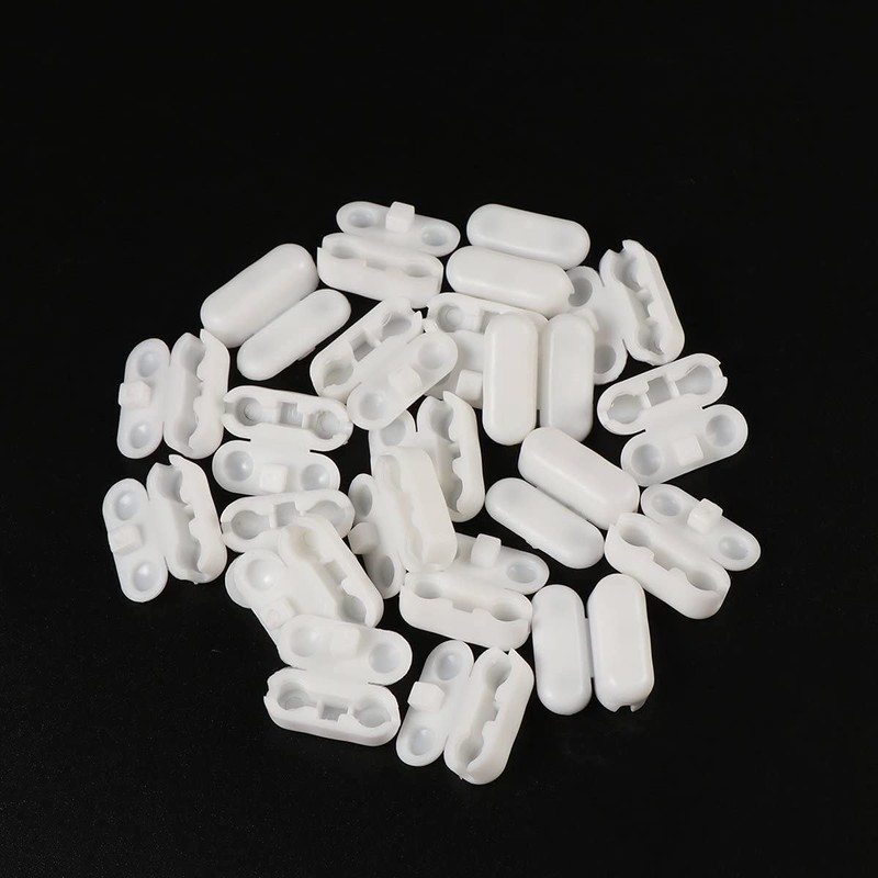 SBYURE 20 Pack Clear Plastic Beaded Chain Connector Vertical Roman