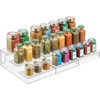 mDesign Plastic Expandable 3-Tier Storage Cabinet Shelf Organizer - Clear