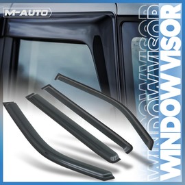 M-AUTO Window Visors Rain Guards Shields Compatible with 09-15 Honda Pilot 4-Dr, Tape-On Rain Guards Shields, 4 PCs