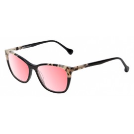 Calabria Claudette Pink Tint FL-41 Reading Glasses +3.50 Black Tortoise Women Blue Light Sensitive Migraine FL41 Readers