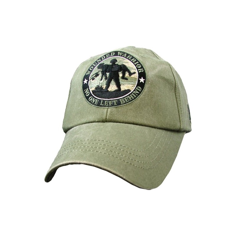 Gorra bordada con cierre de hebilla, diseño de guerrero herido,