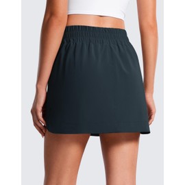 CRZ YOGA Faldas Skort Deportivas de Golf de Cintura Alta para Mujer A Line Tennis Athletic Casual con Bolsillos True Navy Chico