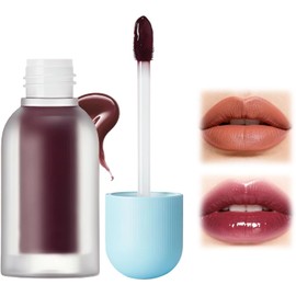 Lip Oil, Labios Carnosos, Bálsamo Labial, Imprescindible de Viaje Bálsamo Labial Hidratante, Adecuado Para Hidratar y Prevenir La Sequedad y El Agrietamiento (Black Cherry)