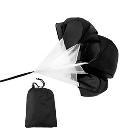 Speed Training Resistance Parachute with Storage Bag, Running Sprint Chute, Black