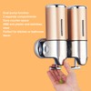 Wall Mount Soap Shower Dispenser Dual Pump 2 Separate Compartments