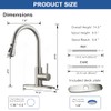 Kitchen Faucet with Pull Down Sprayer, Modern Single Handle Pull