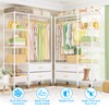 Ulif F3R Heavy Duty Clothes Rack（With Lockable Wheels）Freestanding Clothing Racks