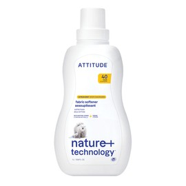 ATTITUDE Liquid Fabric Softener, Plant-Based & Vegan, HE Compatible, Naturally Derived, Citrus Zest Scent, 40 Loads, 33.8 Fl Oz
