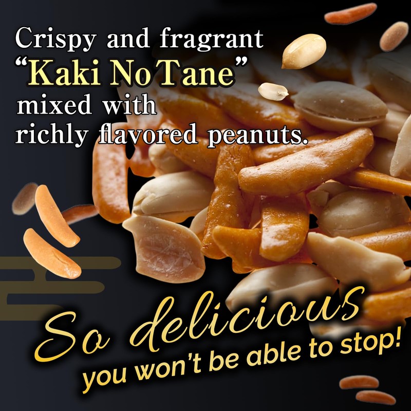 MINOYA Japanese Rice Crackers with Peanuts, 35g, Pack of 36,