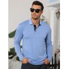 Mens Long Sleeve Polo Shirts Casual Moisture Wicking Golf Polo
