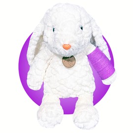 Stuffed Animal With Cast On Arm - Pick the cast COLOR and LOCATION - All Gifts Wrapped - 14" White Bunny Plush With Custom Cast - Gift For Broken Arm - Broken Bone Gifts for Kids by Kikilishop