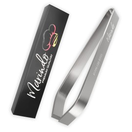 Marindo Professional Bone Tongs (Straight 11 cm) | Bone Tongs for Fish | Bone Tweezers | Herringbone Tongs | Herringbone Tweezers | Dishwasher Safe | Stainless Steel