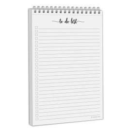 321Done to Do List Notepad 5.5x8.5 Spiral - Made in USA, Simple Undated Checklist, Daily Planner Notebook for Organizing, Planning, Task Checklist Organizer for Work, Office, Home, School - 50 Sheets