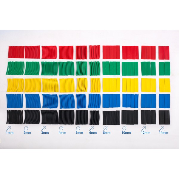 SummitLink® 520 Pcs Assorted Heat Shrink Tube Tubing Wrap Sleeve