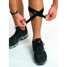 CROSSTRAP Shin Splint Support | Adjustable Neoprene Shin & Leg Compression Support | for Strains, Injuries, Pain, Pulled Muscles, Torn Calf | Men & Women | 1 Strap (Small)