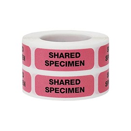 Shared Specimen Medical Healthcare Labels, 0.5 x 1.5 Inch Rectangle, 500 Total per Roll