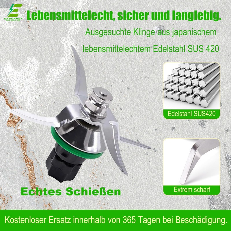 Eascandy Replacement Blender Blade Compatible with Thermomix TM5 TM6 -