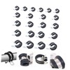 LABRIMP 44pcs Stainless Steel Cable Clamps with Rubber Cushion Durable