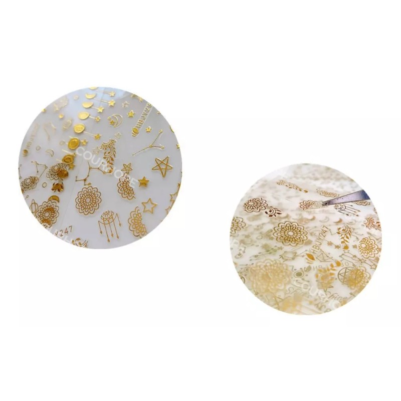 Courhope Stickers Uñas Decoracion De Uñas Pegatinas Luna Nails 24