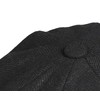 Peaky Blinders Newsboy-Style Flat Cap - Schwarzes Fischgrätenmuster