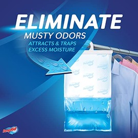 DampRid Absorbedor de humedad colgante de aroma fresco, 16 onzas, paquete de 3 – Elimina los olores a humedad para un aire más fresco y limpio, absorb